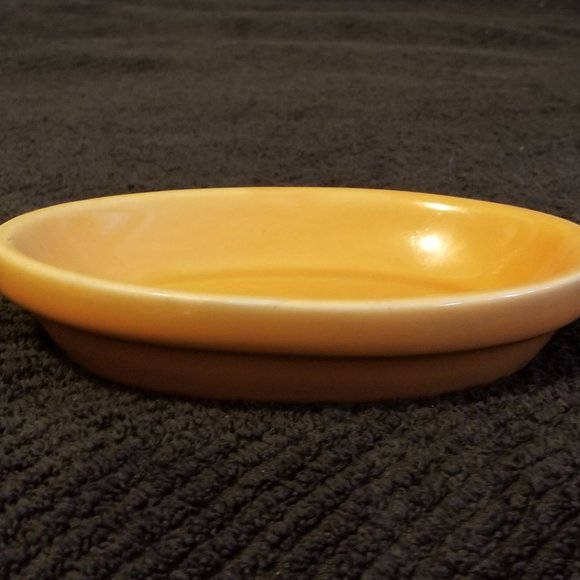 Vtg Oval Salmon Colored Individual Baking Dish - Picture 1 of 6